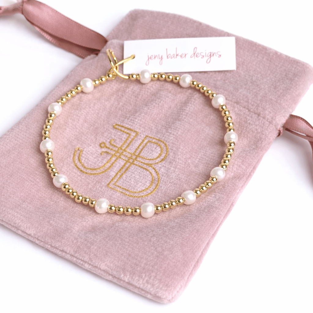 The Grace Bracelet Pearl - 14k Gold Filled Beads with Pearls Tarnish - Free - Girls Trip Goods